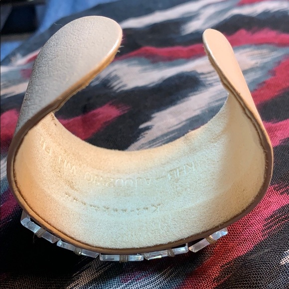 White bling cuff bracelet. - Picture 3 of 5